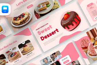 Pinkish Sweet Dessert Keynote Template